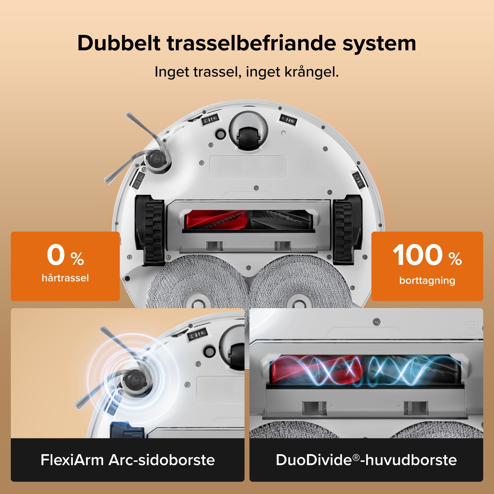 Roborock Qrevo Edge 2 - 25.000 Pa HyperForce-Saugkraft und Dual Anti-Tangle System