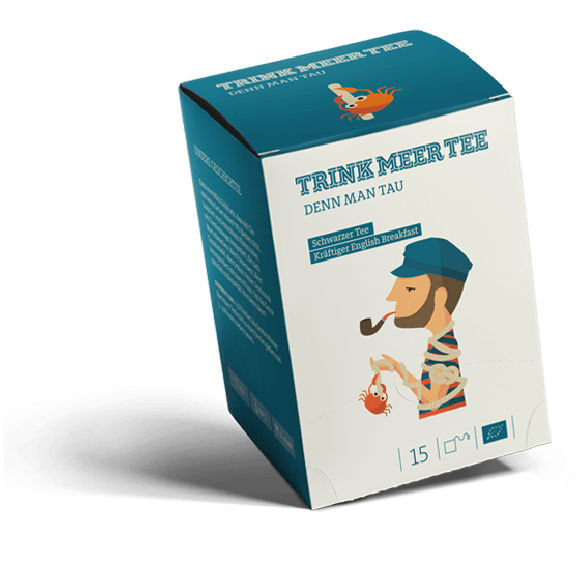 Trink Meer Tee "Na denn man tau" - Organic Black Tea (English Breakfast) - 15 bags x 3 g