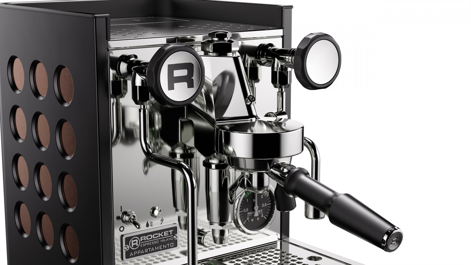 Rocket Appartamento TCA Siebträgermaschine - Schwarz/Kupfer