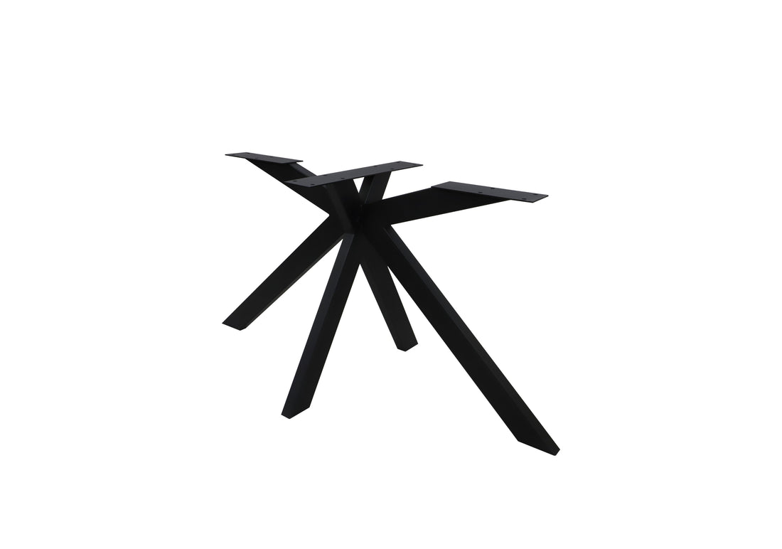 Dining Table EMIL Oval Wild Oak Solid – Swiss Edge, 3 cm Top, Spider Base Metal Black, Oiled (200/220x100 cm)