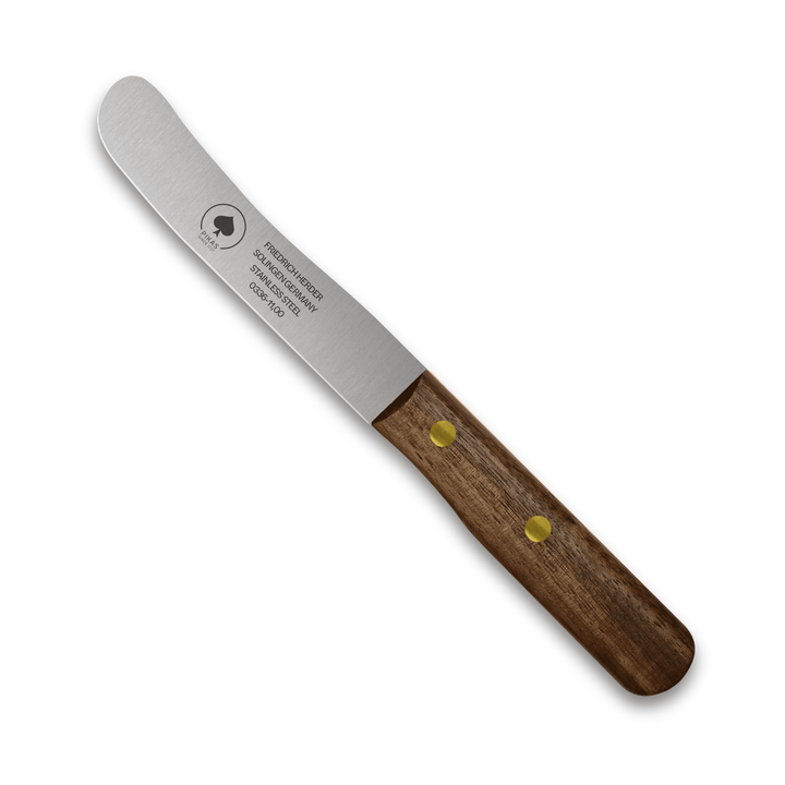 Walnuss Holzbrettchen Massivholz mit Buckelsmesser