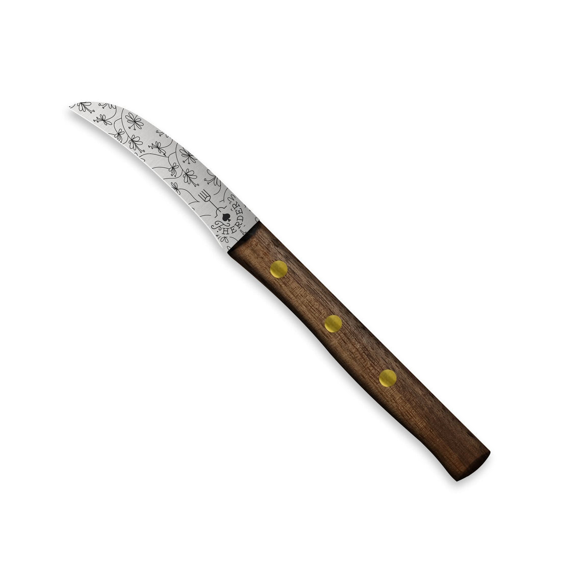 Zöppken Style Schälmesser mit Hohler Wate – Solinger Küchenmesser mit Holzgriff