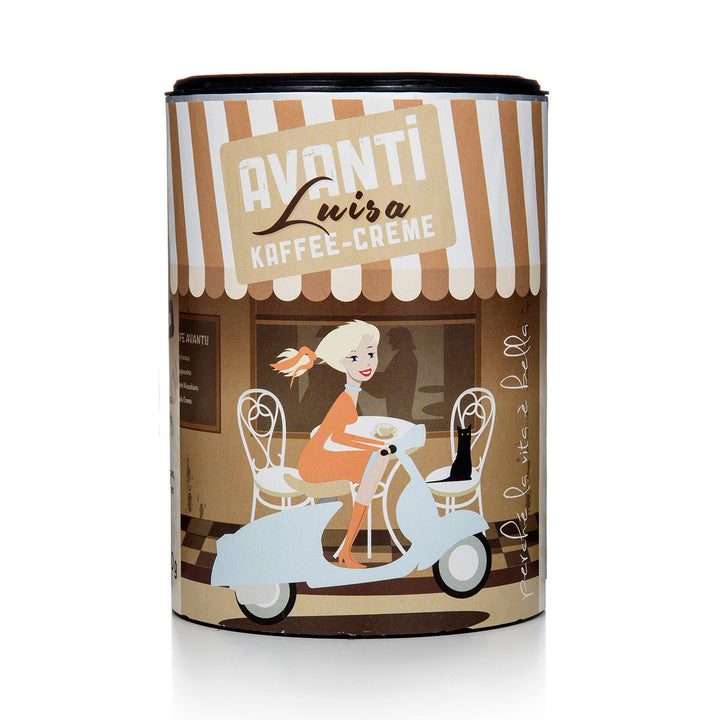 Caffè AVANTI LUISA Café Crème – 250 g Eco-Line tin, ground (90% Arabica / 10% Robusta), mild & fruity