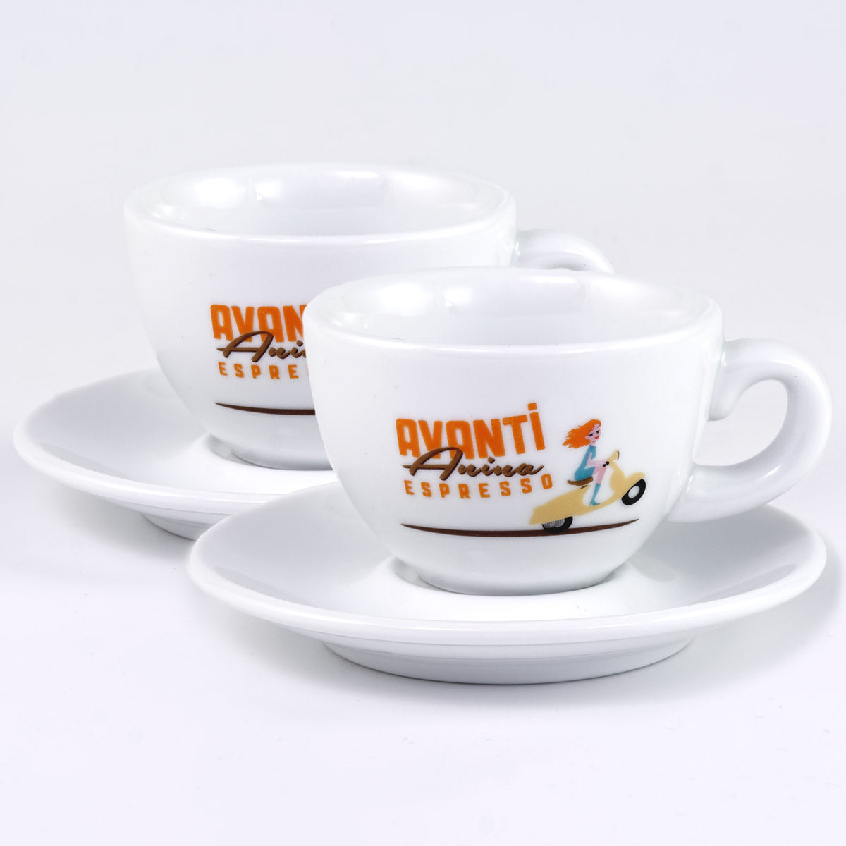 AVANTI Doppiotasse „ANINA“ – 2er Set inkl. Untertassen, 100 ml, dickwandig & robust