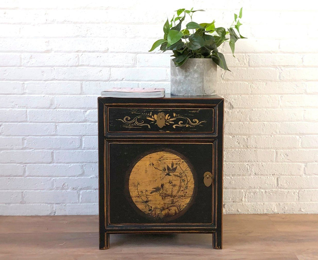 Vintage Asia Chinese Nightstand "LesNoirs" - Art. 35191-11