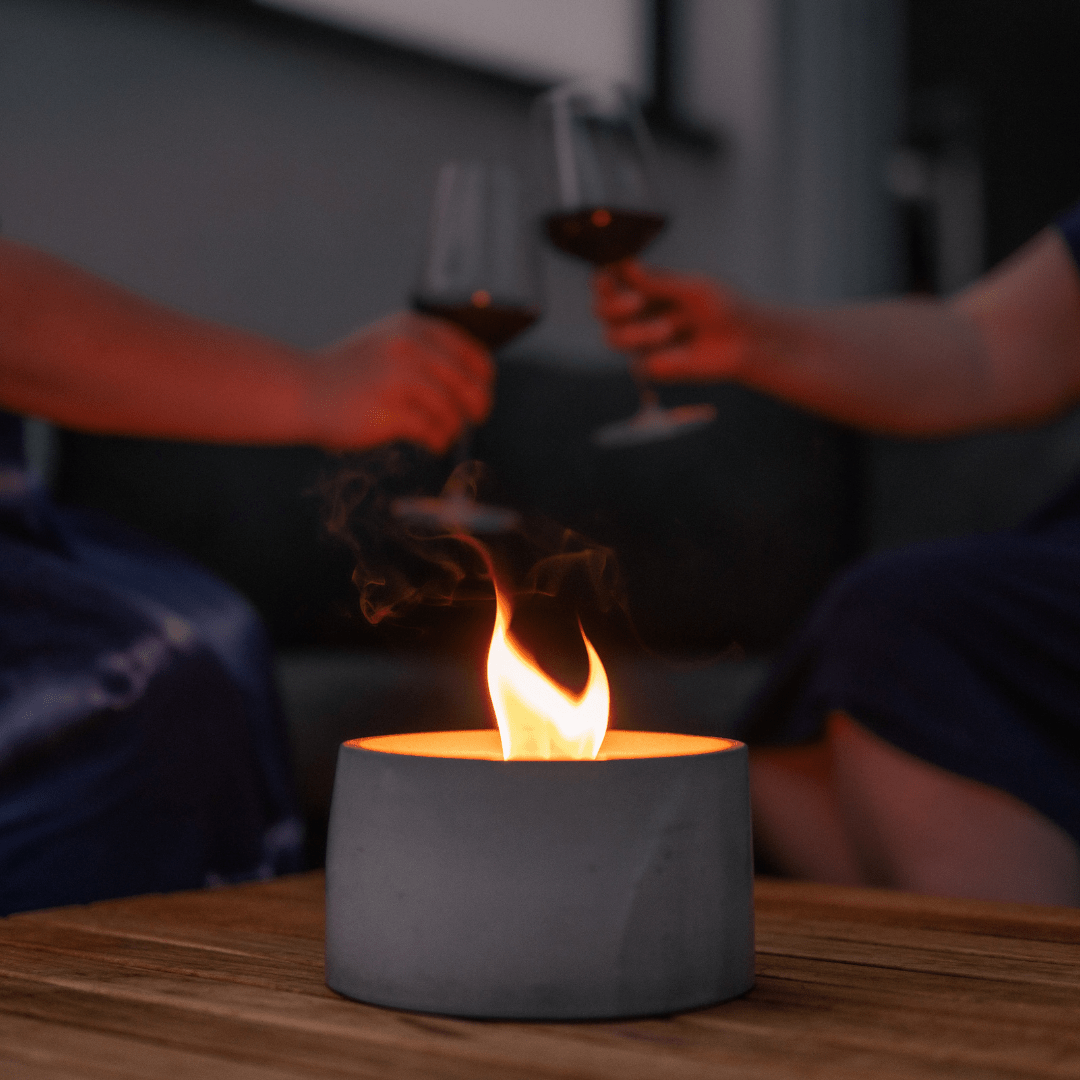 Dauerfeuer – stilvolle Outdoor-Kerze im 2er Set