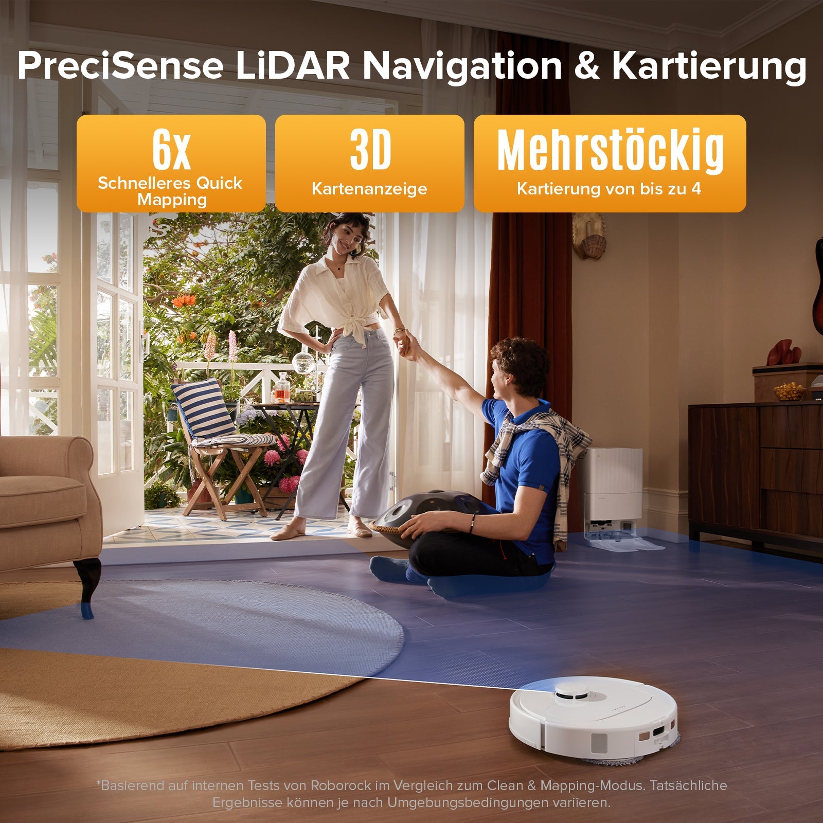 Roborock QV 35S Saugroboter mit Multifunktions-Dockingstation