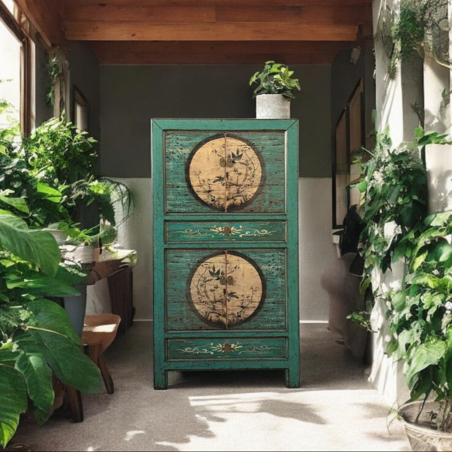 Vintage Asian Wedding Cabinet Chest of Drawers "Aurora" - Art. 33723-6