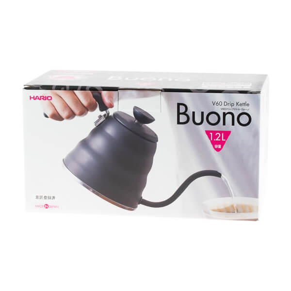 Hario V60 Buono Drip Kettle – Edelstahl Schwanenhalskessel für präzises Pour-Over, Barista-Qualität