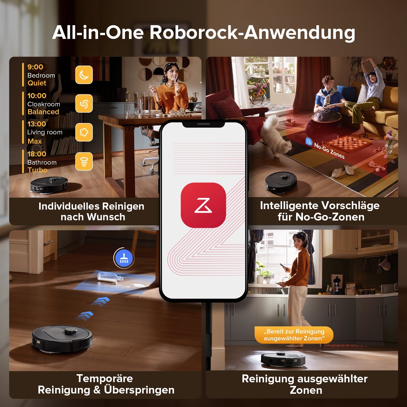 Roborock QV 35S Saugroboter mit Multifunktions-Dockingstation