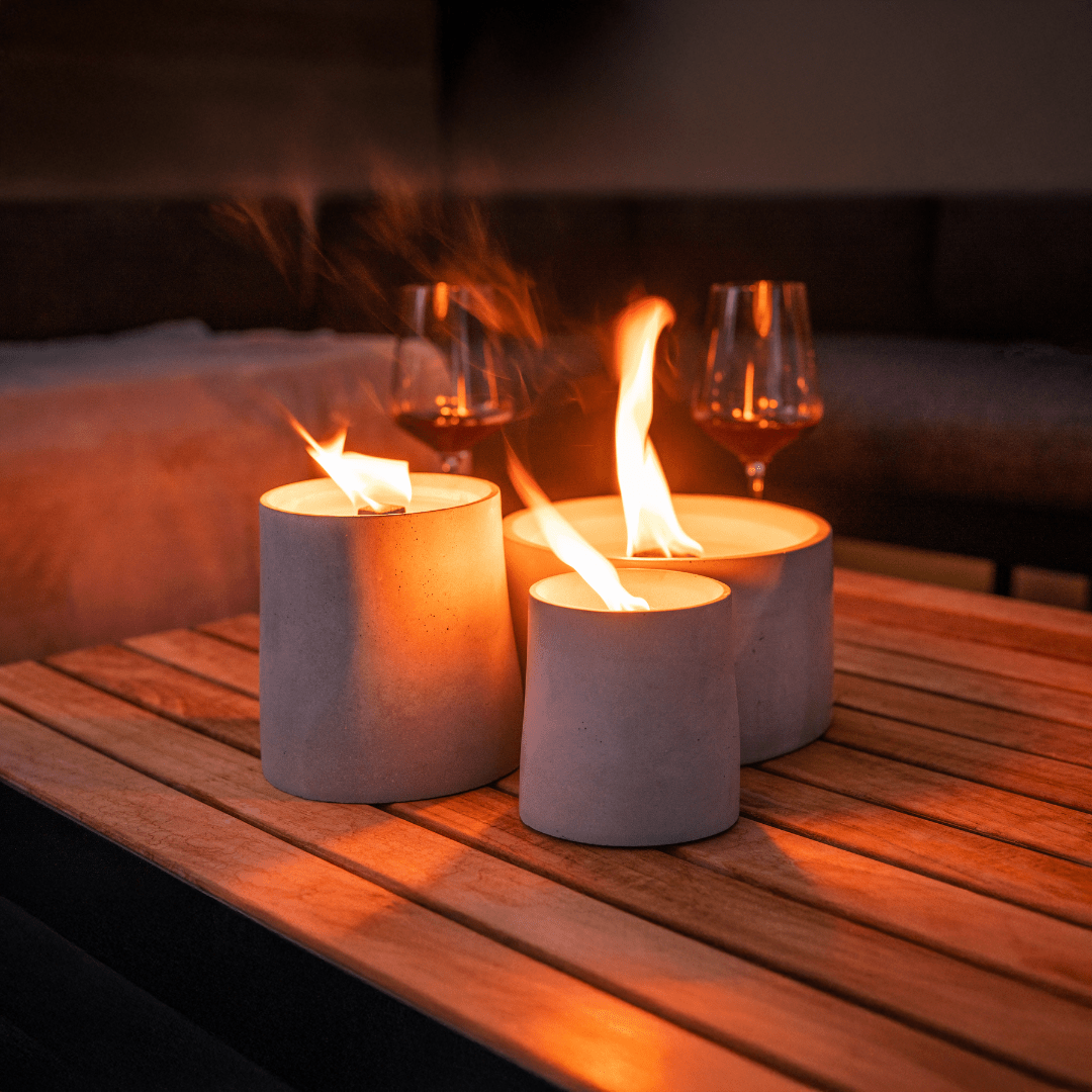 Dauerfeuer Outdoor im 3er Set – langlebige Kerzen für Terrasse, Balkon und Garten