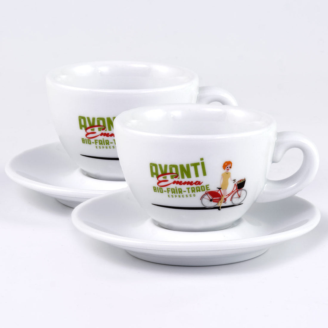 AVANTI "EMMA" Cappuccino Cups - Set of 2 incl. Saucers, 180 ml, thick-walled & robust