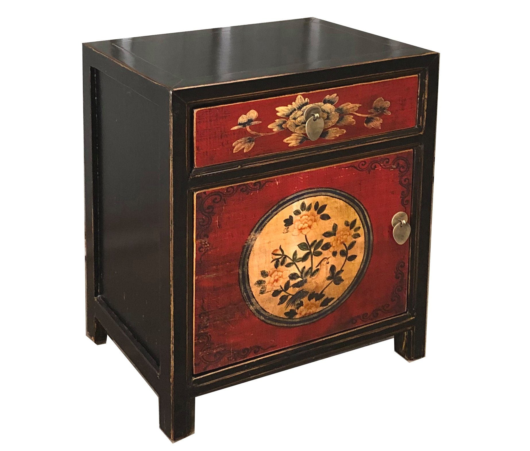 Vintage Asia Chinese Nightstand "RedMagic" - Art. 35191-9
