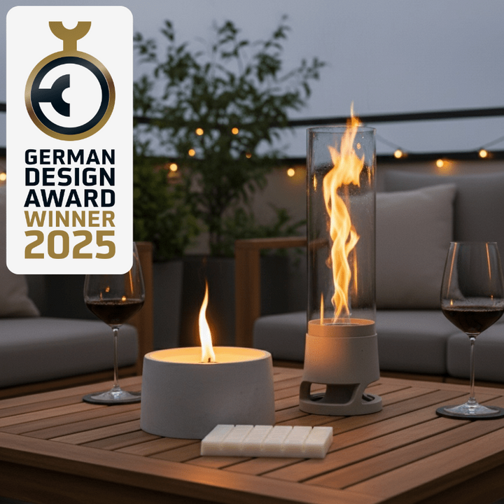 FIRE Cozy DEAL – Standfeuer LUCEO und Dauerfeuer Outdoor inklusive Wachs