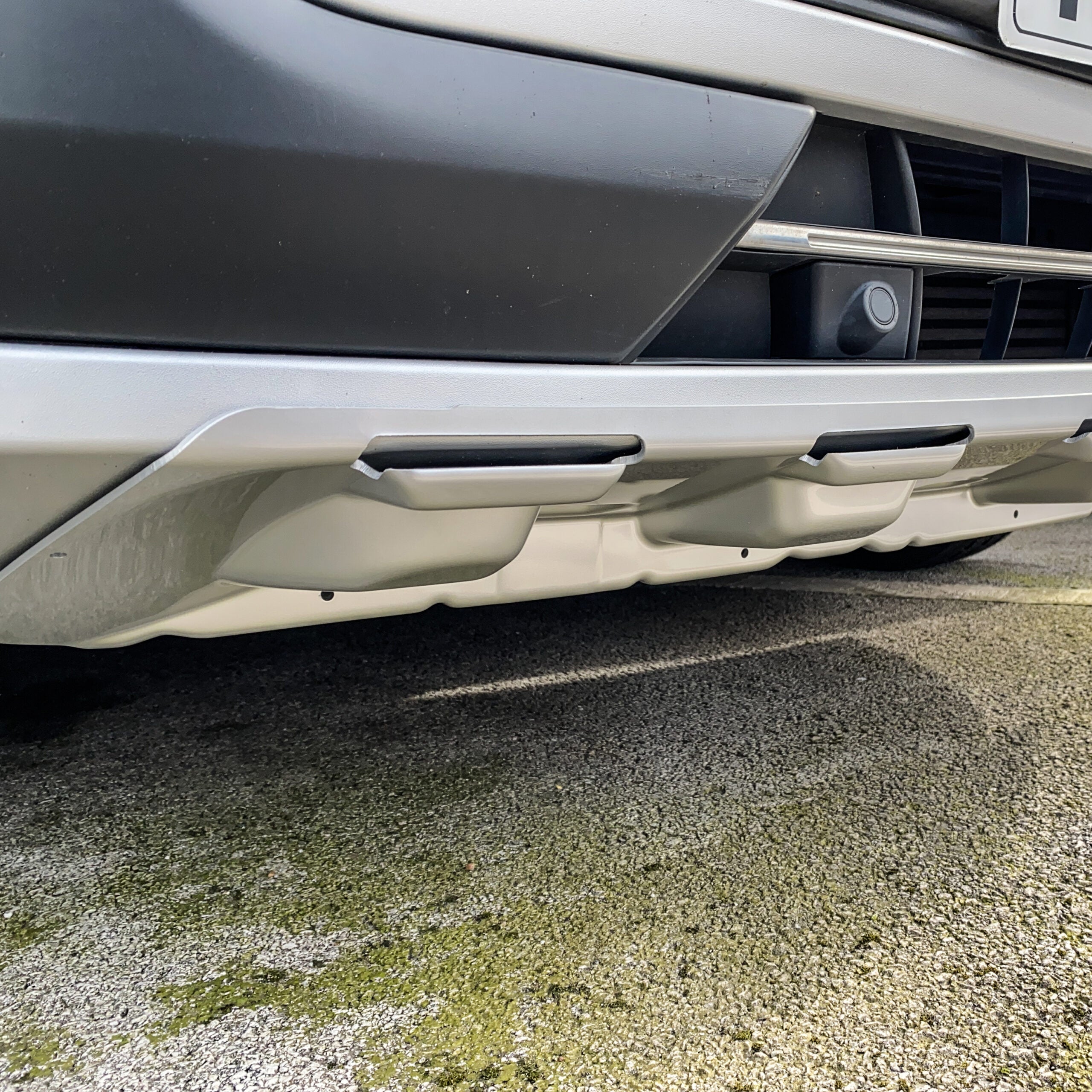 For Ford Transit Custom MK1 Front Lower Bumper Protector &amp; Mudguard – (Silver) Durable Protection (2012-2018)