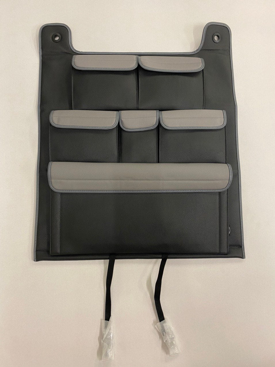 For VW T5 &amp; T5.1 Transporter Double Back Seat Organizer – Black with Gray Lids | Storage solution