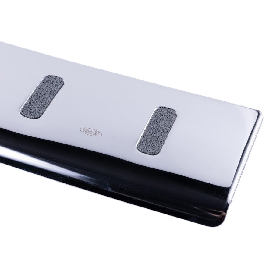 VW T6.1 Rear Bumper Protector for Barn Doors - Stainless Steel (Mirror + Brushed Insert) | 3M Tape