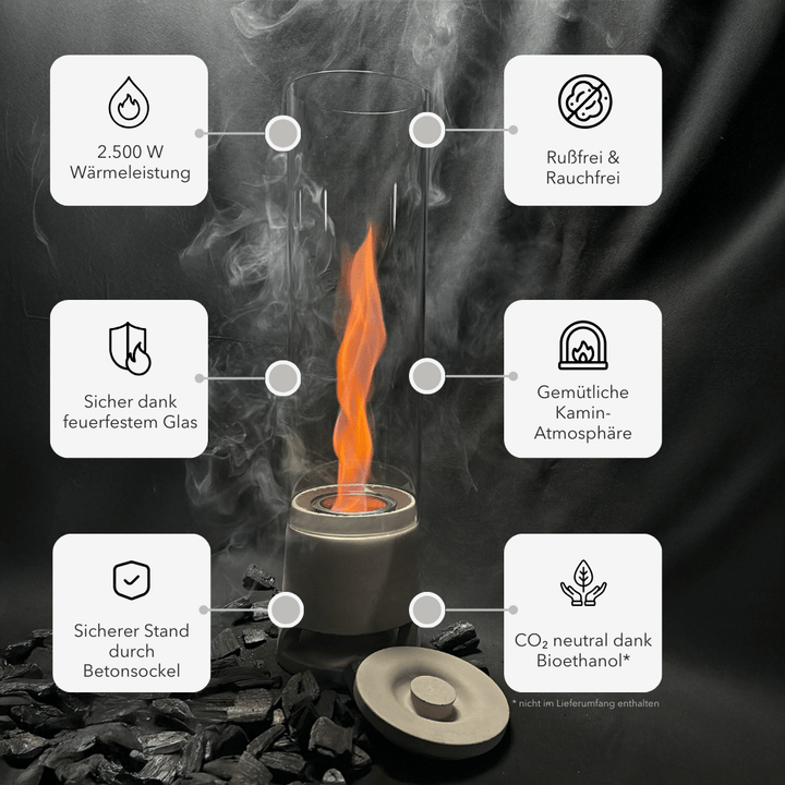 FIRE Cozy DEAL – Standfeuer LUCEO und Dauerfeuer Outdoor inklusive Wachs