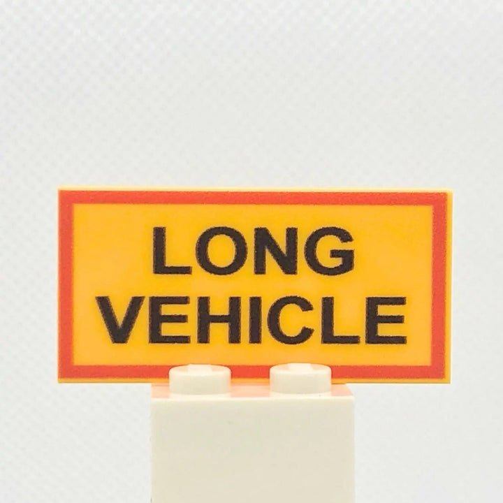 2x4 Tile "Long Vehicle" – Bright Light Orange | UV Print | Brickhunter.shop