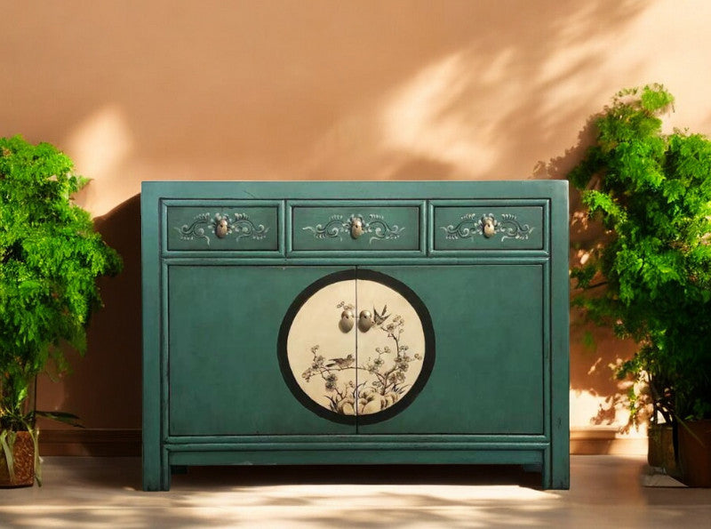 Vintage Asia Chinese Chest of Drawers Sideboard Shelf "Aurora" - Item 33082-10
