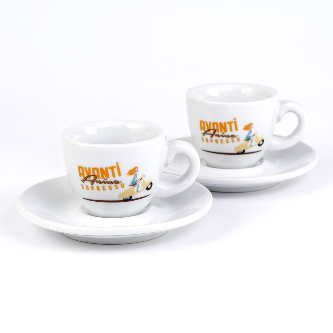 AVANTI Espresso Cup "ANINA" - Set of 2 including saucers, 70 ml, thick-walled & robust