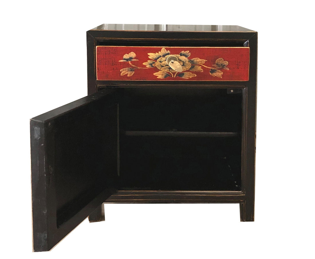 Vintage Asia Chinese Nightstand "RedMagic" - Art. 35191-9