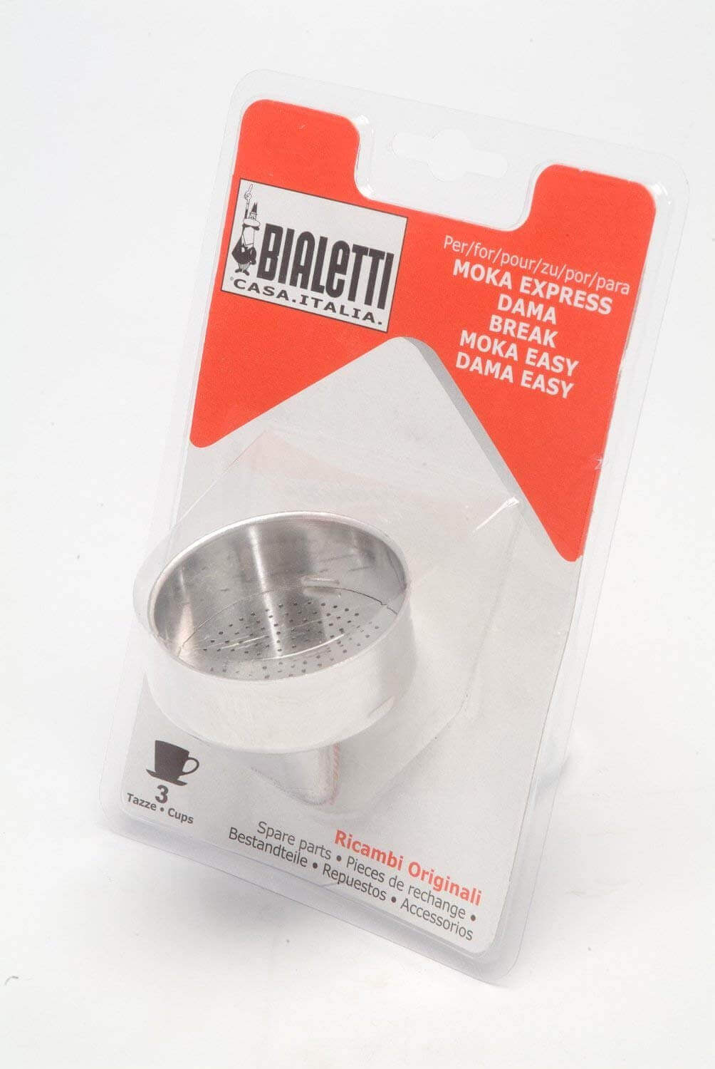 Bialetti Aluminium Trichter – Original Ersatzteil für Mokkakanne, passgenauer Funnel für gleichmäßige Extraktion