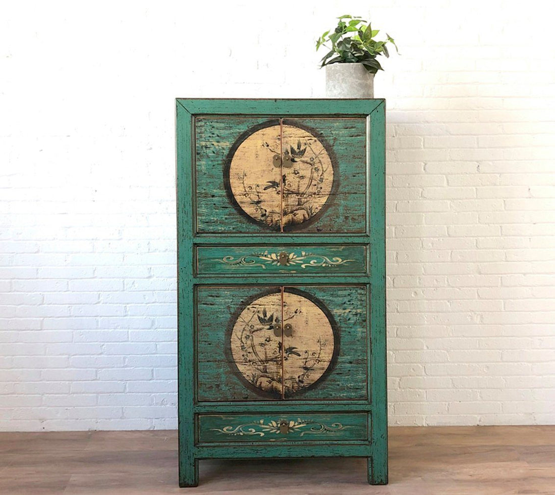 Vintage Asian Wedding Cabinet Chest of Drawers "Aurora" - Art. 33723-6