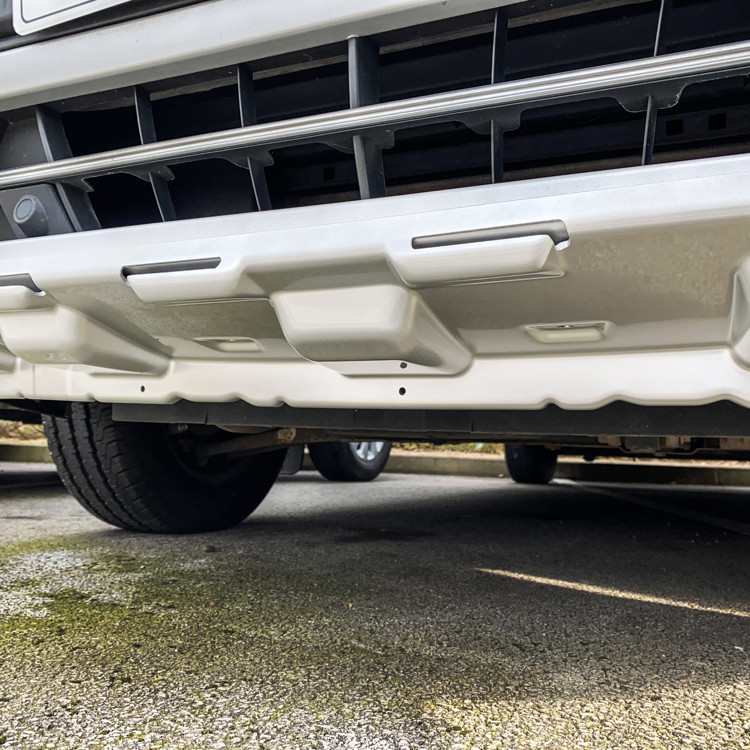 For Ford Transit Custom MK1 Front Lower Bumper Protector &amp; Mudguard – (Silver) Durable Protection (2012-2018)