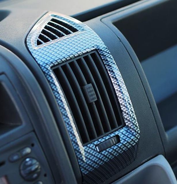 For Opel Movano Dashboard Air Vent (Silver Carbon) 