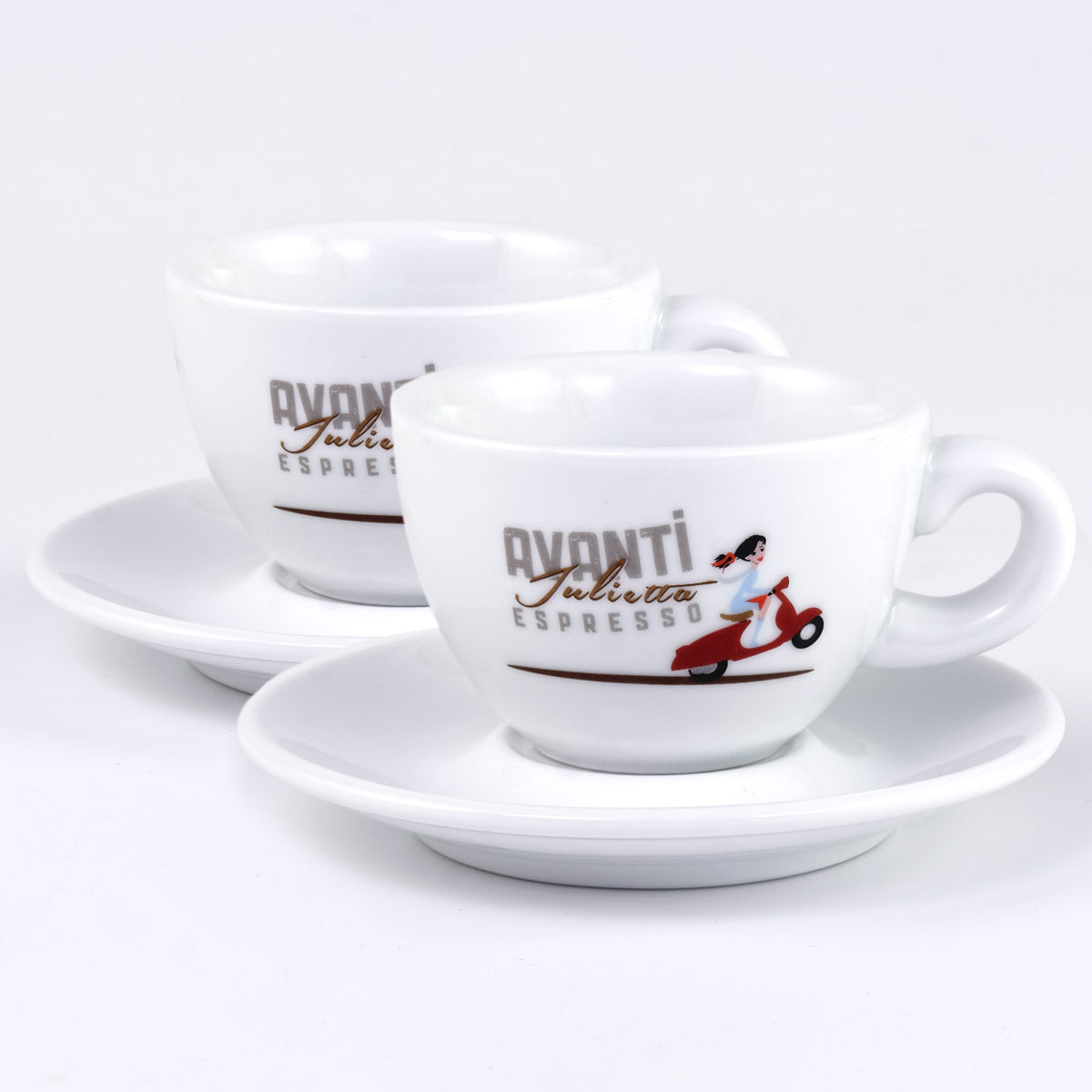 AVANTI Double-Walled Cups "JULIETTA" – Set of 2 incl. saucers, 100 ml, thick-walled & robust