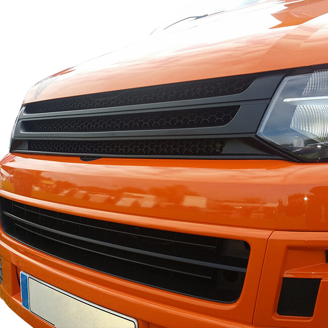 For VW T5.1 Transporter Front Badgeless Grille (Matte)