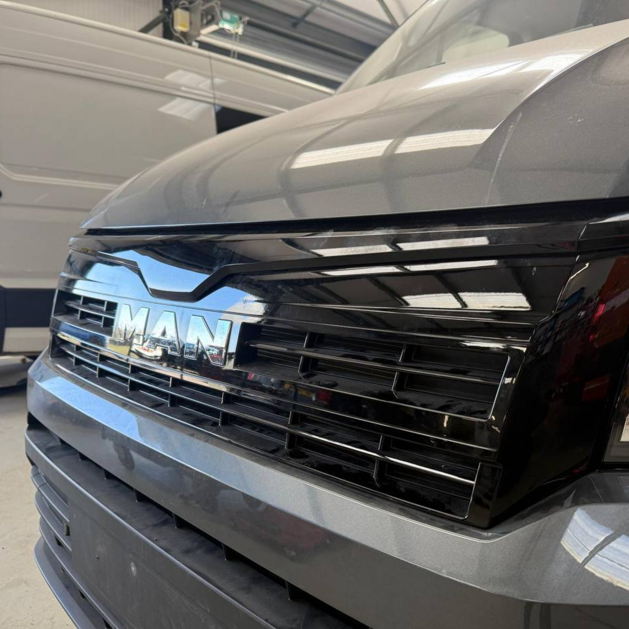 For Man TGE Badgeless Grille Trim – Gloss Black | Premium Front Grille Upgrade for TGE Van