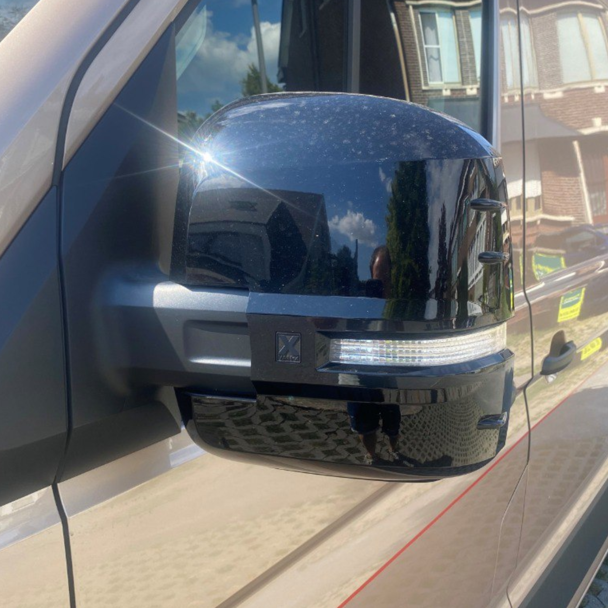 For VW Crafter New Shape Mirror Covers - Set of 2 - Gloss Black | Van-X