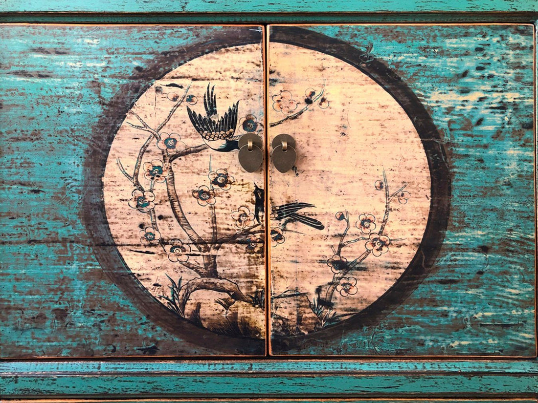 Vintage Asian Wedding Cabinet Chest of Drawers "Aurora" - Art. 33723-6