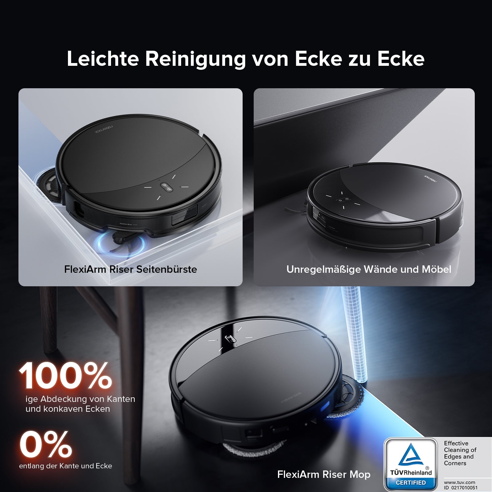 Roborock Saros 10R Saugroboter mit Wischfunktion & abnehmbarem Wischmopp