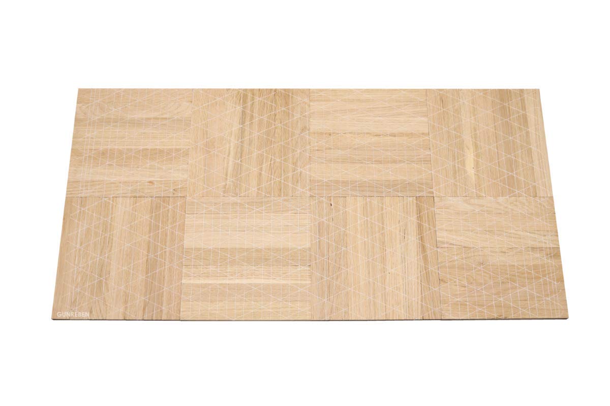 Mosaikparkett Eiche Natur/Select 8mm - Hochwertiges Massivparkett - Verlegeelement Würfel - 4,10qm - 100% FSC®-zertifiziert