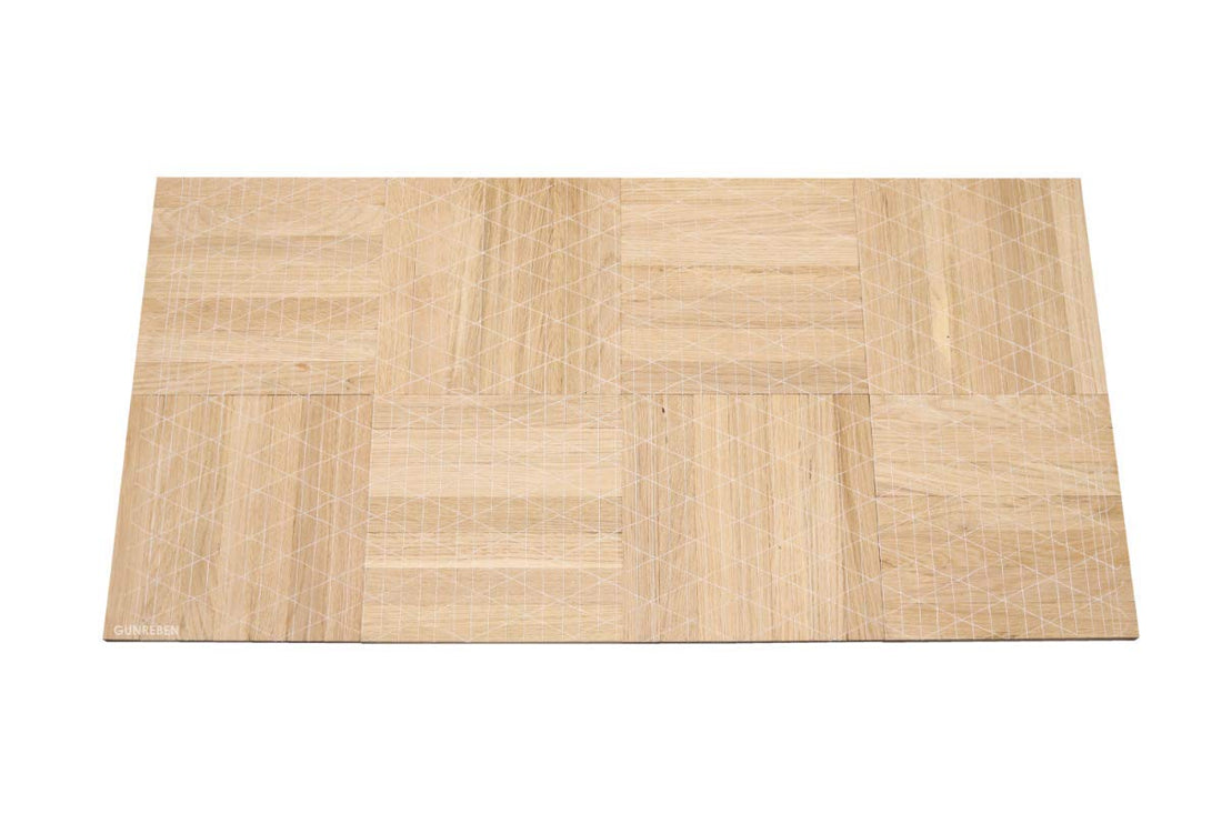 Mosaikparkett Eiche Natur/Select 8mm - Hochwertiges Massivparkett - Verlegeelement Würfel - 4,10qm - 100% FSC®-zertifiziert