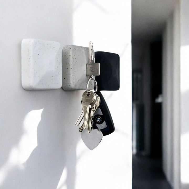 Magnetic Key Holder HAMO (Set of 3) – extra strong magnets for keyrings, modern design for hallway & entrance