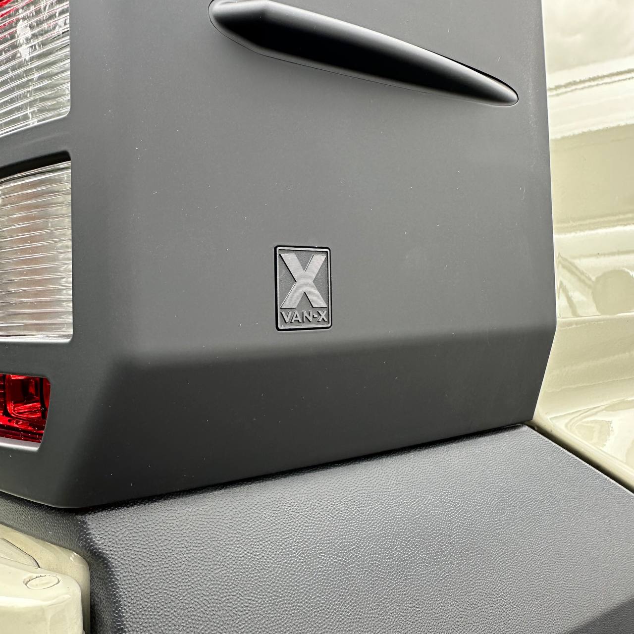 For VW Crafter Rear Light Guards - Hammerite Ultimate Matte Black (2018 Onwards)