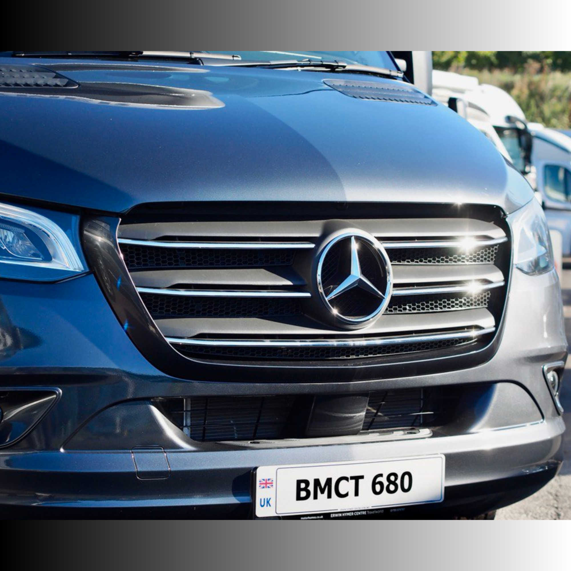 Mercedes Sprinter 907 Honeycomb Grille Inserts, Upper – Honeycomb Mesh Set (5-piece) made of ABS, paintable, incl. clips