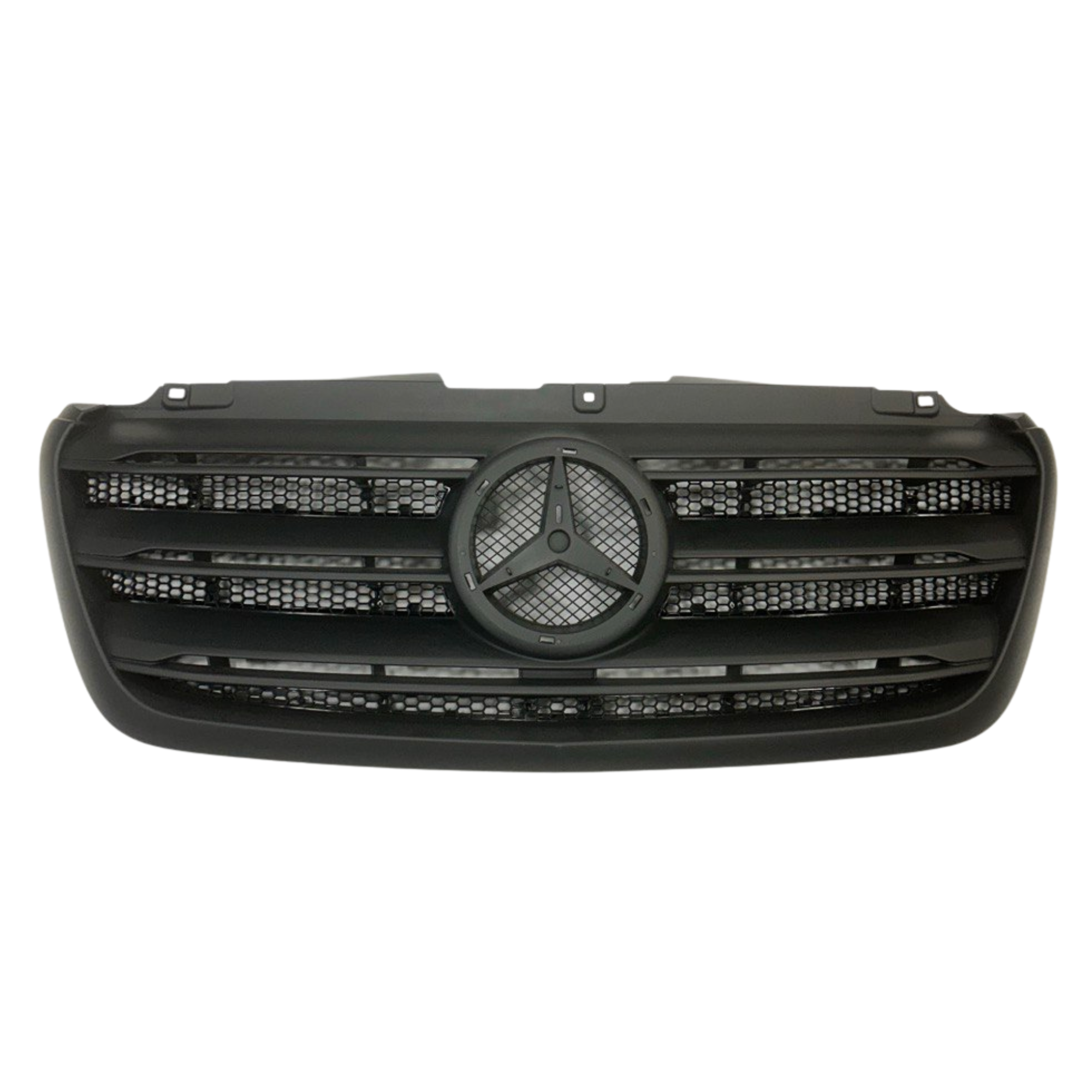 Mercedes Sprinter 907 Honeycomb Grille Inserts, Upper – Honeycomb Mesh Set (5-piece) made of ABS, paintable, incl. clips