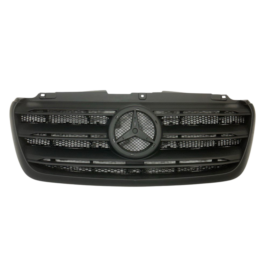 Mercedes Sprinter 907 Honeycomb Grille Inserts, Upper – Honeycomb Mesh Set (5-piece) made of ABS, paintable, incl. clips