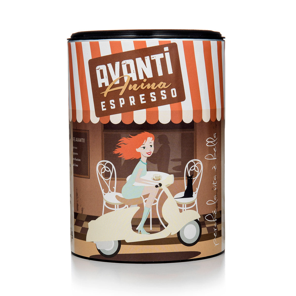 Caffè AVANTI Espresso "ANINA" - 250g tin, ground (80% Arabica / 20% Robusta), harmonious & low-acid