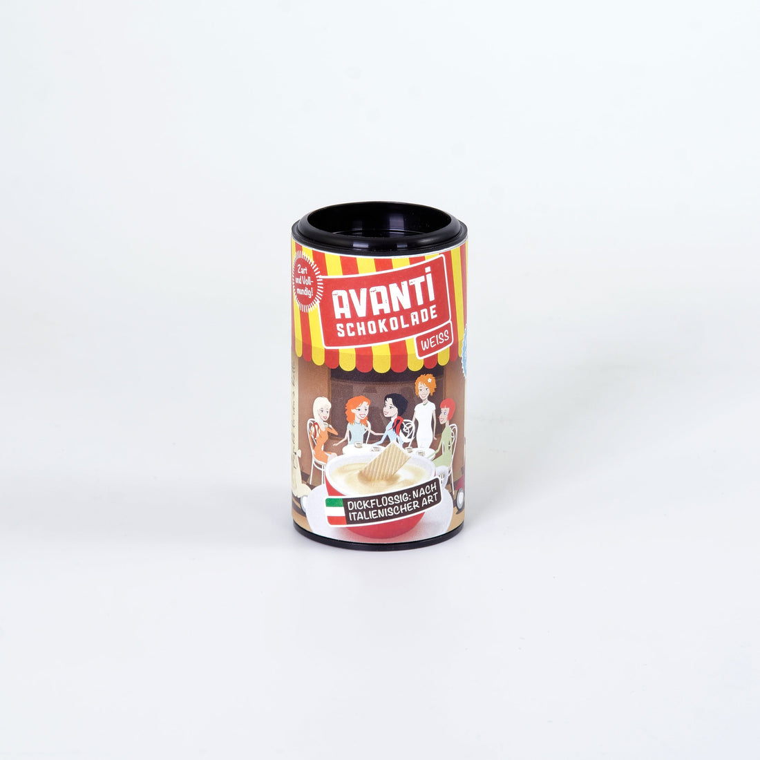 AVANTI Drinking Chocolate Tasting Set - 4x30g Mini Tins (Ruby, White, Dark, Milk Chocolate) - Italian Creamy