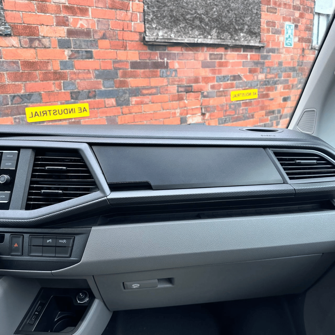 VW T6.1 Glove Compartment Lid with Magnetic Closure – OEM Textured, PP Plastic, Quick Release