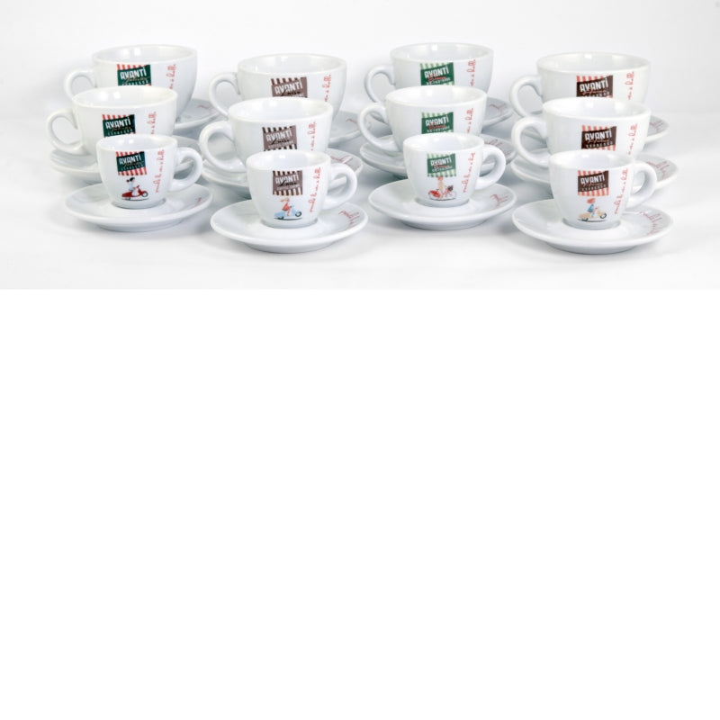 AVANTI Latte Macchiato Mug "ANINA" – Set of 2 incl. saucers, 290 ml, thick-walled & robust
