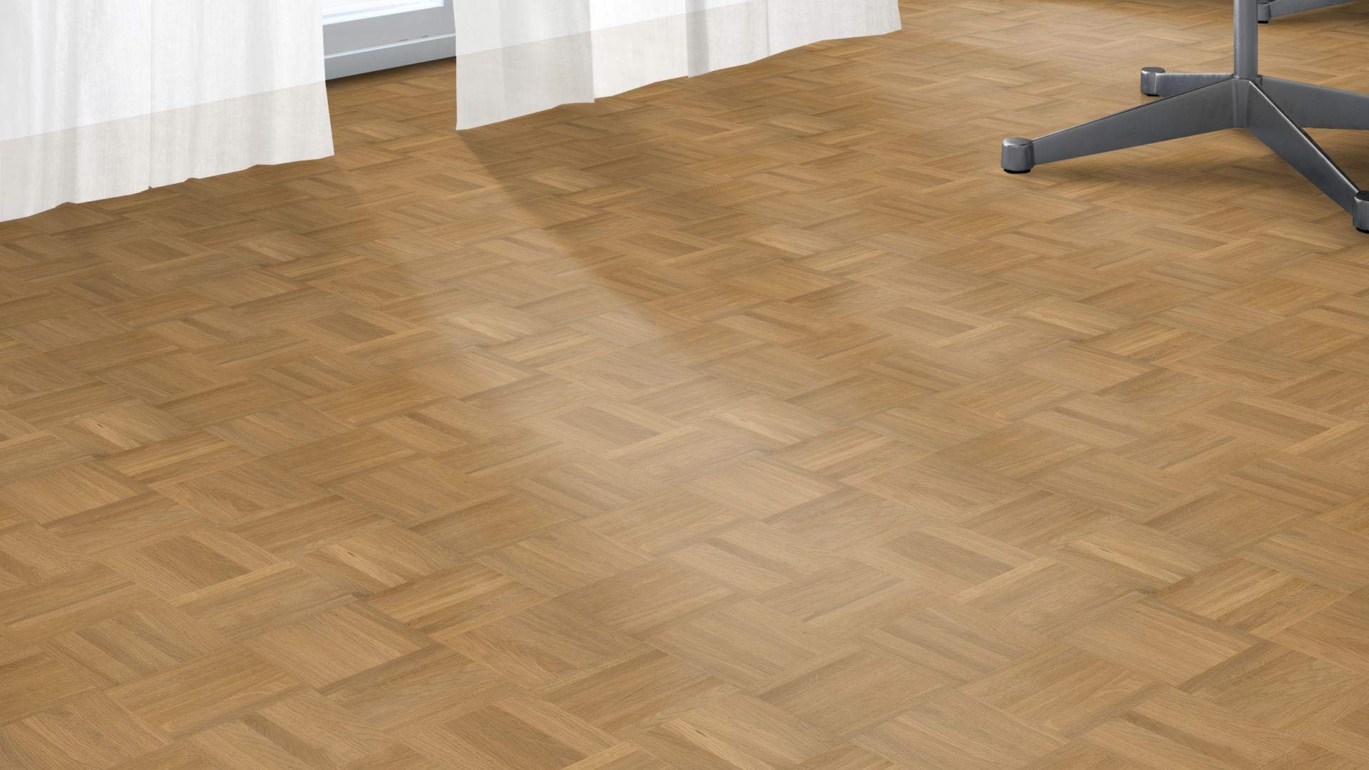 Mosaikparkett Eiche Natur/Select 8mm - Hochwertiges Massivparkett - Verlegeelement Würfel - 4,10qm - 100% FSC®-zertifiziert