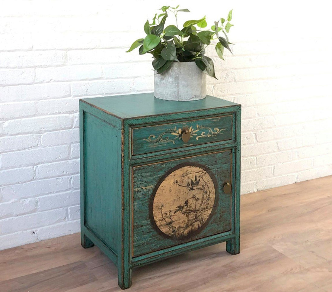 Vintage Asia Chinese Nightstand "Aurora" - Art. 35191-10