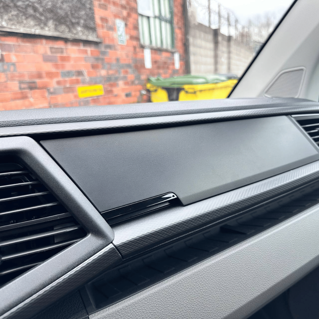 VW T6.1 Glove Compartment Lid with Magnetic Closure – OEM Textured, PP Plastic, Quick Release